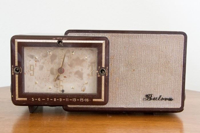 Vintage Bulova Clock Radio (needs restoration)  $18.00