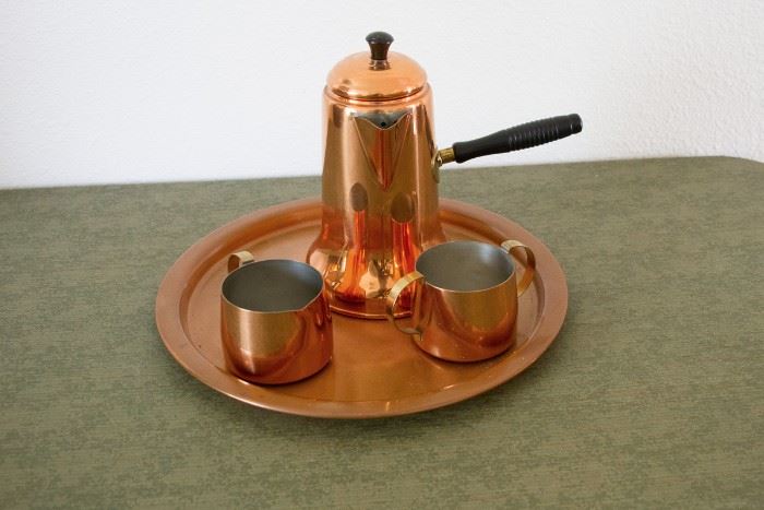 1940's Copper Coffee Serving Set  $30.00