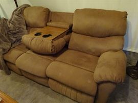 couch with recliners on each end
