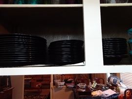 Mikasa Opus Black Kitchen- service for 14, canister set, accessories  Beautiful!!
