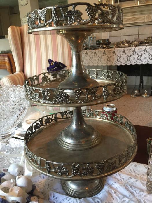lovely silverplate--Lady was a caterer
