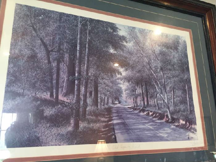 Signed Will Hinds very large framed print