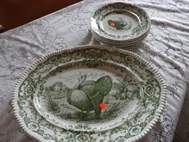 Lincoln Bisto platter & 5 plates. Made in England