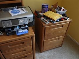 Oak 2 drawer cabinets