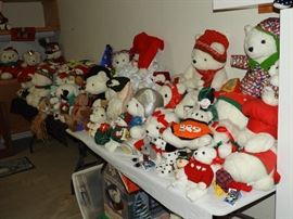 Large collection of stuffed bears