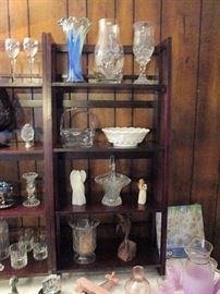 Cut glass & crystal and  decorative glass by Blenko, Fenton, and European makers