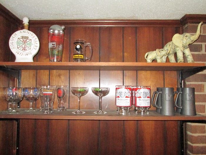 Collectible bar glasses and decanters