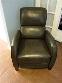 Pair of leather reclining chairs