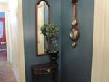 Accent mirrors and accent tables.