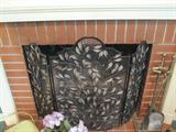 Fireplace screen.