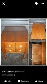 Mid-Century Maple Side Table