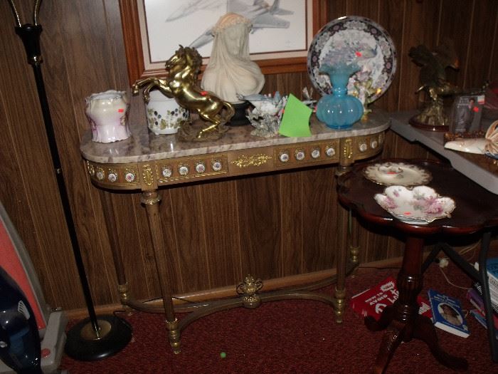 Marble top hall table