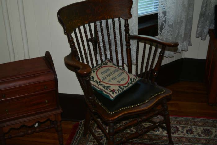Antique captain's chair