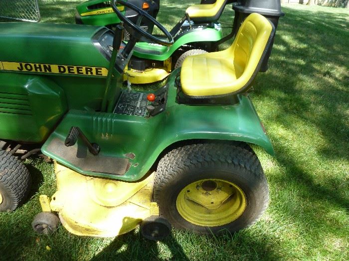 John Deere 214 Yard Tractor(1987?) 47 inch deck-New tires,seat and-John Deere LA(145hours)42" deck with dual bagger , new blades/seat,&short turn