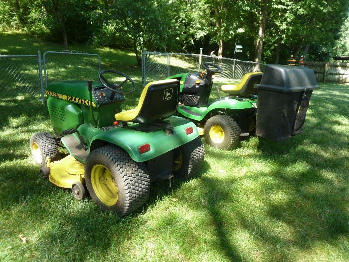 John Deere 214 Yard Tractor(1987?) 47 inch deck-New tires,seat and---John Deere LA(145hours)42" deck with dual bagger , new blades/seat,&short turn