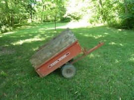 Wheel horse tow behind utility mower trailer