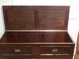 Chest with storage top and 2 drawers