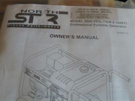 Pro Series NorthStar Professional Portable Generator Proven Performance Model 5500 PPG, Item # 165911 with Electonic ignition GX270 Honda 9.0
