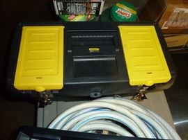 water pump for camper or trailer with large tub on wheels with spout!