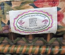 MacKenzie-Childs Large Ratton Chair w/Ottoman