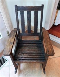 Antique Child’s Wooden Rocker