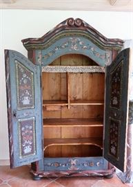 Hand Painted Pine Cabinet