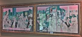 LeRoy Neiman “Polo Lounge” # 480/700 2 Piece Framed Picture