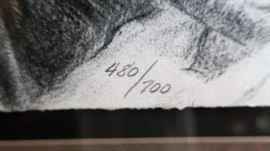 LeRoy Neiman “Polo Lounge” # 480/700 2 Piece Framed Picture