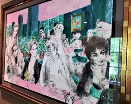 LeRoy Neiman “Polo Lounge” # 480/700 2 Piece Framed Picture