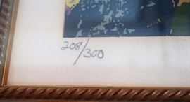 LeRoy Neiman Serigraph French Street Scene #208/300, 28”x40”