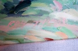 Signed Ray Thomas Impressionistic Oil Painting 24”x20”