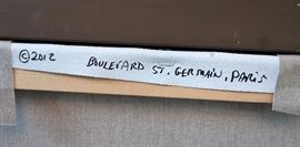 Eugene Paprocki Street Scene Oil Painting 29”x23”