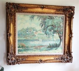 Signed Ray Thomas Impressionistic Oil Painting 24”x20”