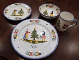 Quimper Bluff Gardens Christmas Dishes