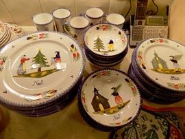 Quimper Bluff Gardens Christmas Dishes