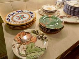 Gien France, Pottery Barn, Italian Plates