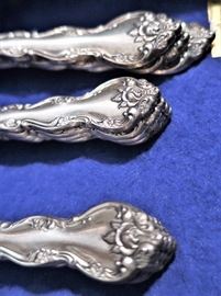 Wallace Sterling Flatware “Feliciana” Pattern 48pcs Service for 8 w/Several Sterling Severing Pieces