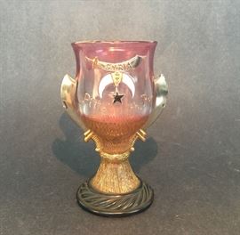 Antique Masonic Shriner's Syria Souvenir Glass  