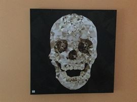 Signed Skull Canvas Art