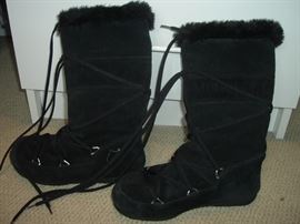 Women's Technica Black Suede Boots 8M