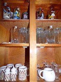 Holt Howard mugs & salt & pepper shakers, more vintage cartoon drinking glasses