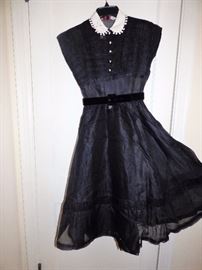 Vintage Organza dress with own attached petticoat