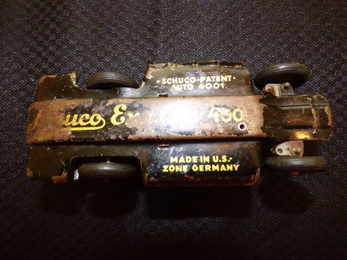 Bottom of Shuco  toy car made in US Zone Germany