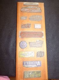 More print block plates of "Old Griffin" businesses