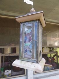 Stained Glass bird feeder