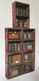 Side View: Great Wall Shelf Unit Created from Dr. Pepper Bottle Crates