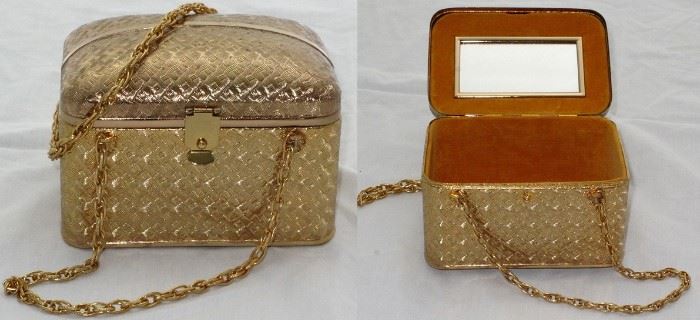 Vintage Made in Japan Brass Pill Box Purse