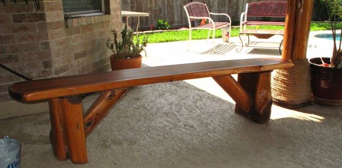 Palapa of Texas  Custom Made Cedar Bench