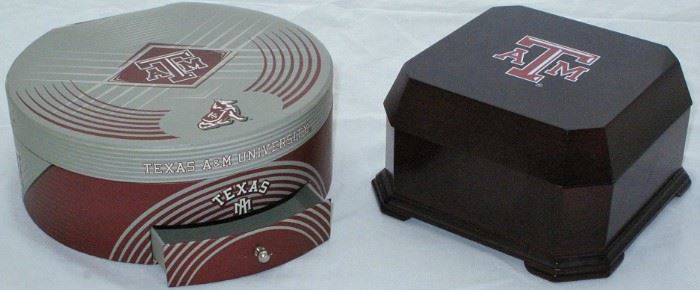 Texas A&M Maroon & White Jewelry Box and Wooden Musical Jewelry Box