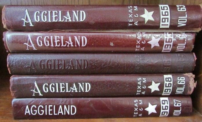 Texas A&M "Aggieland" Yearbooks (1965-1969)